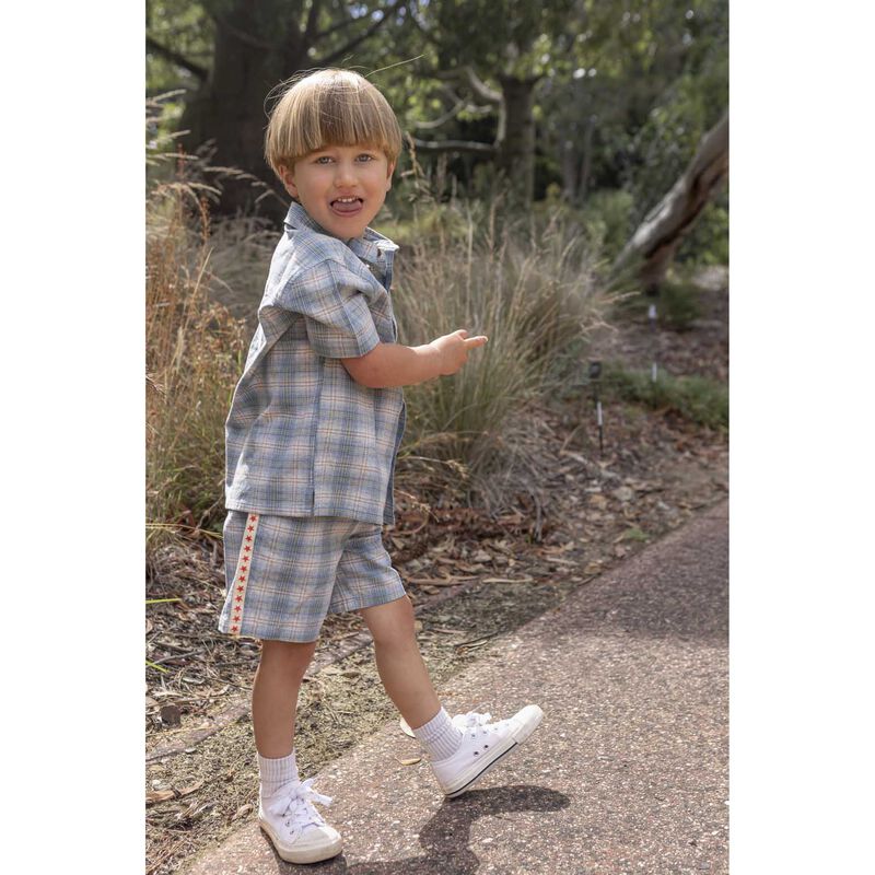 Milky Dusty Check Shirt 2-7Y image number 3